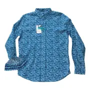 $175 New Robert Graham WILTON Button Casual Shirt Men's Medium M Seersucker Blue