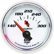 Autometer Gauge, C2, Oil Temperature, 2 1/16 in., 140-300 Degrees F, Electrical, Analog, Each
