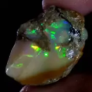 24.50 Ct Amazing Ethiopian "Play-Of-Color" Fire Opal Rough 100% Natural Gemstone