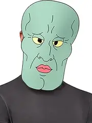 Rubie's Men's SpongeBob SquarePants Handsome Squidward Foam Mask, As Shown, One Size, As Shown, One size