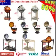Wooden Globe Bar Wine Stand Drink Cabinet Bottle Storage Glass Holder Organiser