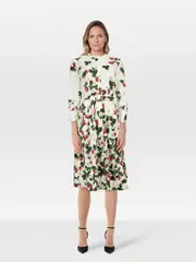 Strawberry Print Midi Dress
