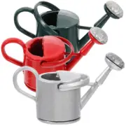 3 Pcs Mini Kettle Toy Watering Can Miniature Dollhouse Metal Child