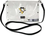 Littlearth NHL Womens NHL Clear Envelope Purse with Black Fashion Strap
