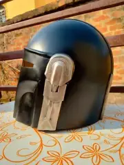 Halloween Star Wars Mandalorian Black Helmet For Larp / Costum