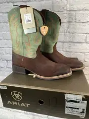 Ariat Mens Sport Cason Boots Green Suede 10038360 Sz 12 D