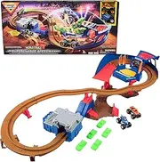 Monster Jam, Supercharge Speedway Playset, Includes Megalodon and El Toro Loco 1:64 Scale Die-Cast Monster Trucks, Light Up Monster Jam World Finals Track Kids’ Toys for Boys Aged 3 4 5 6+