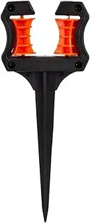 Garden Hose Guide Stakes, Heavy Duty Abs Channel Spikes, Lightweight & Durable Clamps, Protects Pipe & Plants, Lawn Bed Greenhouse Car Outdoor Use, 3.94x1.22x10.27 Inches