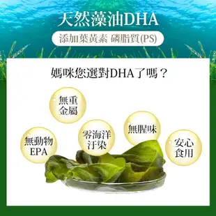 【孕哺兒】媽媽藻油DHA軟膠囊(60粒/罐) 孕哺兒藻油 孕哺兒DHA