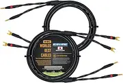 1.5 Meter - Canare 4S11 – Audiophile Grade - HiFi Star-Quad Speaker Cable Pair with Eminence Gold Banana & Spade Connectors
