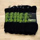 6/12X Mens Bamboo Fibre Socks Odour Resistant Black Heavy Duty Thick Work sock