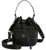 Tory Burch Virginia Nylon Bucket Bag Crossbody ~NWT~ Black