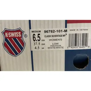 K-SWISS classic 88 96782 女生款 白色 休閒運動鞋