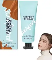All Over Complexion Perfector, Long-Lasting Foundation Contain Niacinamide & Hyaluronic Acid, Even Out Skin Tone, Covers Scars & Tattoo, Waterproof & Transfer-Resistant (Dark skin)