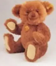 STEIFF "CLASSIC TEDDY BEAR" EAN 004223-RED BROWN MOHAIR- JOINTED- SQUEAKER