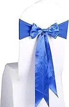 Chair Bands,10 PCs Satin Chair Sashes Bow sash for Wedding and Events Supplies Party Decoration Chair Cover sash (Color : Roze) (Color : Royal Blue)