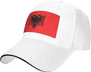 [SSIULUS] Albanian Flag Casquette Cap Hats,Trucker,Baseball Cap with Snapback,Perfect for Summer,Golf