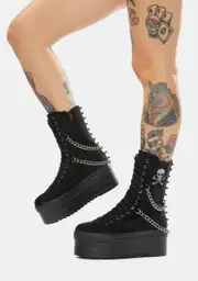 [Lamoda] Skull Crusher Platform Boots