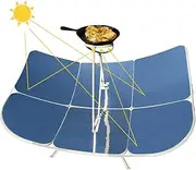 Solar Cooker Solar Oven Stove 1800W Carbon Steel Diameter Concentrating Solar Cooker Parabolic Solar Cooker DIY Solar Concentrator Fuel Free Cooking Heating Food Stove