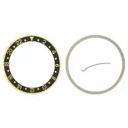 Bezel & Insert Rotating Bezel For Rolex GMT 18K Gold 16700, 16710 Black Gold
