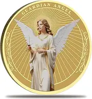 Guardian Angel Prayer Challenge Coin – Inspirational Zinc Alloy Pocket Token, Faith-Based Zinc Alloy Medallion – Faith-Based Protection Medallion with Prayer – Comfort Gift for Loved Ones