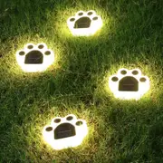 Solar Paw Print Lights Paw Lamps Garden Yard Path Walkway Lighting