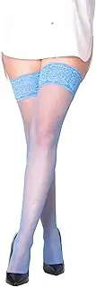 Sexy Fishnet Hold Up Stockings With Lace Top by Sentelegri-Sizes S,M, L, XL