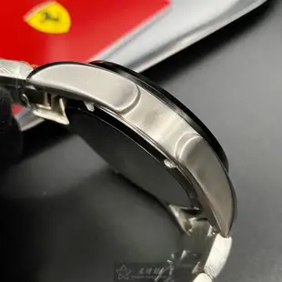 FERRARI手錶, 男錶 46mm 黑圓形精鋼錶殼 黑色中三針顯示, 運動錶面款 FE00071