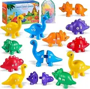 Matching Letters Fine Motor Toy, 26 PCS Double-Sided ABC Dinosaur Toys Alphabet Match Game with Uppercase Lowercase, Preschool Educational Toys 3 5 Montessori Learning for Toddlers