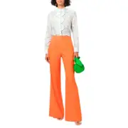 Alice + Olivia | Dylan Linen Blend Wide Leg Pants | Size 0