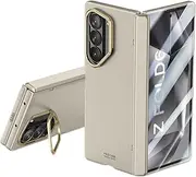 Case for Samsung Galaxy Z Fold6, Shockproof and Drop-Proof, Sturdy and Durable, Camera and Hinge Protection, Built-in Screen Protector and Bracket (for Galaxy Z Fold6,Gold)