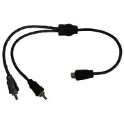 American Bass RCA Y Splitter 1 Female 2 Male OFC HQ Car Audio Noise Reduction