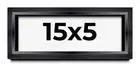 15x5 Shadow Box Frame Black | 1.25 inches Deep Real Wood Contemporary Shadowbox