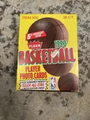 1990 91 Fleer NBA Wax Box! 36 Sealed Packs- Jordan Kemp 2