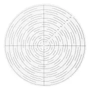 Fulton 10" Round Center Finder Compass Clear Acrylic for Drawing Circles, Lat...