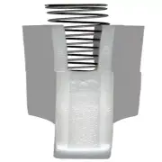 Rolltrak Spares DOOR BOTTOM GUIDE 3510 Spring Loaded WHITE Suits BGC *Aust Brand