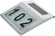Solar Lighted Address Sign House Number Stainless Solar Powered Illumination Wall Lamp House Street Alphanumeric Number Light