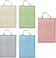 Armastuse 5 Pcs Double-Layer Mesh Zipper Pouch Bags,Nylon Mesh Bags with Handle,Double-Layer A4 Size Mesh Zipper Pouch Bags,See Through File Bags Pouch with Handle
