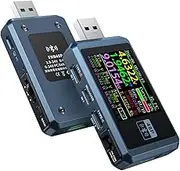 Inncen FNB48P USB Tester, Type C Digital Multimeter Meter Tester Color LCD Display with USB-A, Micro USB and Type-C Interfaces Voltmeter Ammeter