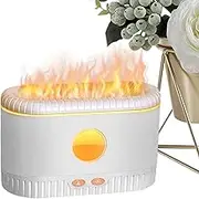 Flame Diffuser Humidifier,200ml Colorful Flame Fire Diffuser Humidifiers - Noiseless Waterless Auto Off Fragrance Machine Air Fresheners for House Birthday Fireplace
