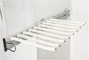 Pants Rack Pull Out Trousers Rack for Wardrobe, Retractable Trousers Rack, 9/18 Arm Aluminum Alloy Pants Hanger, Top/Side Mounted (Size : Left) KeYJ