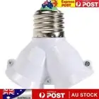 2 in 1 E27 Lamp Socket Splitter Adapters Light Bulb Base Stand Holder