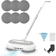 DEWINNER Cordless Electric Mop, Electric Spin Mop with Water Spray, Up to 60 mins Powerful Floor Cleaner, Polisher for Hardwood, Tile Floors, Quiet Cleaning & Waxing