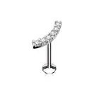 Piercing Ear Labret Lip Curved Rhinestone