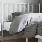 White Metal King Single Bed Headboard Stylish Modern Design 107cm Sleek Finish