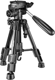 [NEEWER] Mini Travel Desk Camera Tripod 24 inches/62 Centimeters, Portable Tabletop Aluminum Tripod with 3-Way Swivel Pan Head for DSLR Camera,Smartphones,DV Video up to 6.6 pounds/3 Kilograms (T210)