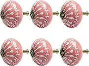 Ceramic Knob,Cabinet,Furniture Pull Handles,Door Pull,Drawer Pull Handle,6pcs Ceramic Knobs Vintage Knob Drawer Pull Handle Furniture Door Desk Cabinet Cupboard Wardrobe Dresser Decorative Pink