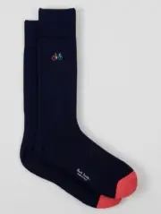 NWT $40 Paul Smith Men's embroidered Bike Bicycle socks. Made in Italy.