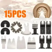 15PCS Blade Kit For ROCKWELL SONICRAFTER WORX Oscillating Multitool Accessory