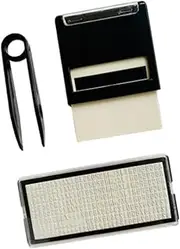 Frediuo Self Inking Stamp Set DIY Stamp Kit Stationary Professional Inking Stamp DIY Custom Printing Stamp for Parents Office School, Black, 14mmx38mm